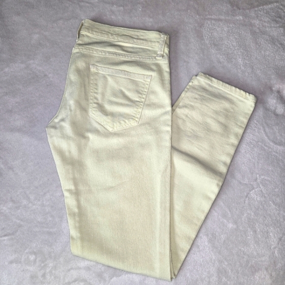 Faconnable ladies straight jeans low rise size 28 in light green-yellow color - Picture 1 of 14